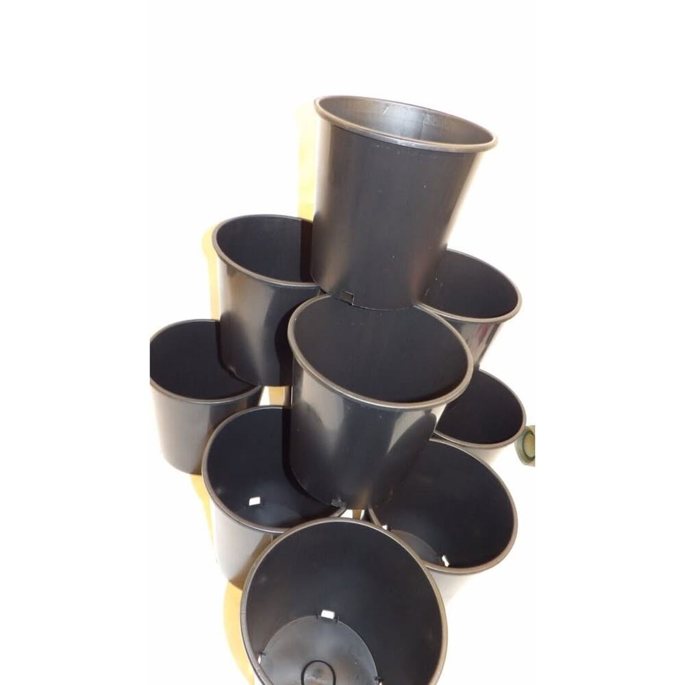 10-Pack 2 Gallon Plant Nursery Pots Black Plastic Garden Planters with Drainage - Picture 4 of 10